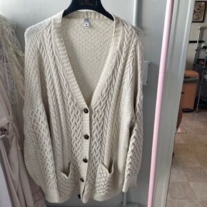 BDG cream knit cardigan